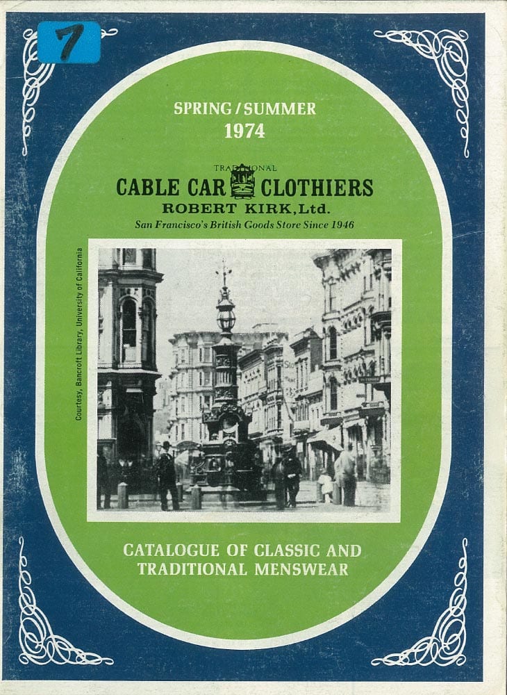 Cover of the 1974 Cable Car Clothiers summer catalog